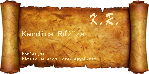 Kardics Róza névjegykártya