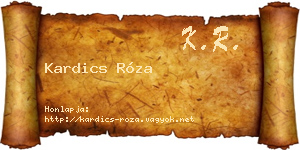Kardics Róza névjegykártya