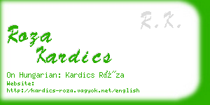 roza kardics business card